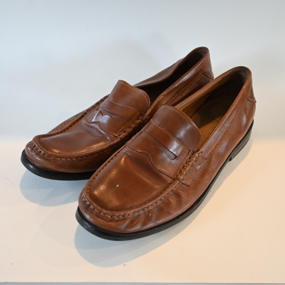 Cole Haan 12 Brown Leather Slip On C23845 Pinch Penny Loafer Mens Dress Shoes